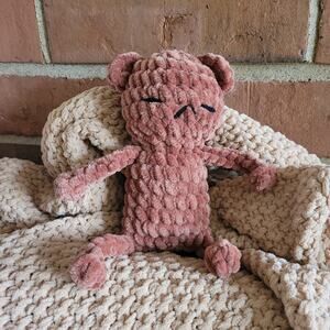 Handmade Crochet Kawaii Mini Teddy Bear Plushie Stuffed Animal
